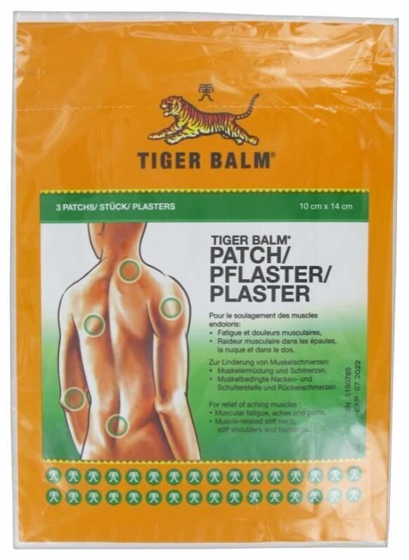 Охлаждающие обезболивающие тигровые пластыри, Tiger Balm, 1 УП., 5 пар